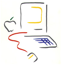 1984 Macintosh Line Art